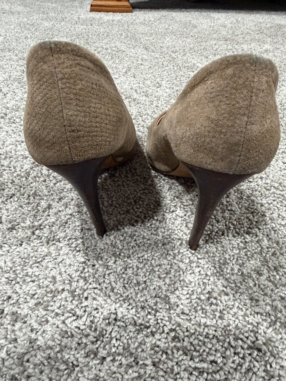 Joe's Taupe Suede Pointed-Toe Pumps - Picture 2 of 3